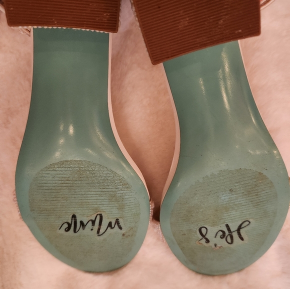 Blue Betsey Johnson Mari Pearl Heels Size 8 Wedding Shoes - Picture 4 of 5